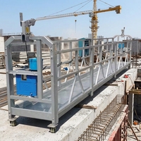 Plateforme de levage suspendue ZLP630 pour la construction, échafaudage suspendu électrique galvanisé pour le nettoyage des murs extérieurs et des fenêtres