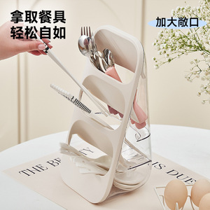 ที่คว่ำจานรูปวงรี พลาสติก PP อเนกประสงค์ สำหรับจัดเก็บช้อนส้อม ดีไซน์โปร่งใส สำหรับจัดเก็บในครัว - Product Image 2