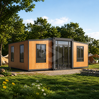 Maison préfabriquée moderne pliable et extensible, conteneur modulaire de 40 pieds, mini-maison préfabriquée à 2 chambres pour habitation, hôtel, villa, bureau