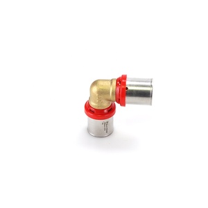 Raccords à sertir en laiton HENGSHI U/TH 16-32mm, couleur rouge, coudes à oreilles tombantes PEX AL PEX - Product Image 4
