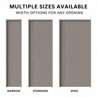 Porte intérieure minimaliste gris froid en PVC avec panneau rainuré et détails de découpe polygonale, finition mate pour bureau et appartement