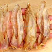 Friandises pour chiens en fourrure d'oreilles de lapin déshydratées, collation séchée, emballage OEM, 100% naturel, friandises à mâcher pour chiens