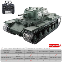 Union soviétique 1/16 RC réservoir russie KV-1 E Heng Long 3878-1 2.4G infrarouge I/R bataille BB Airsoft fumée lumière son acier métal jouet