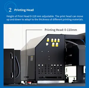 Cabezal de impresión personalizado Altura 1-110 MM impresora de color ajustable Taza de papel impresa
