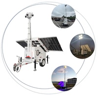 Fabricant de remorques de surveillance solaires mobiles, remorque de sécurité avec caméra et mât de câblage interne pour l'exploitation minière