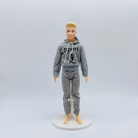 Offre Spéciale Vente en Gros DIY Tenue de Sport pour Poupée : Sweat à Capuche et Pantalon Deux Pièces 30 cm Échelle 1:12 Vêtements de Couple