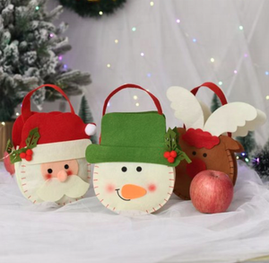 Venta al por mayor de logotipo personalizado e impresión de muñeco de nieve Santa Claus Elk Navidad Santa Saco no tejido bolsa de asas bolsas de regalo - Product Image 2