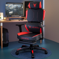 Chaise de jeu de course professionnelle avec repose-jambes inclinable, vérin à gaz à 4 positions, design moderne en cuir et métal - Haute qualité