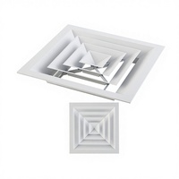 Diffuseur à lamelles ajustables monocouche détachable - Grille de ventilation centrale carrée pour climatiseur