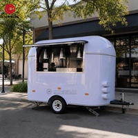 Cogsun OEM Remorque de restauration rapide mini style occidental à aménagement personnalisé pour café de rue