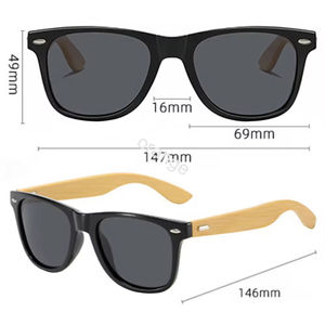 Gafas de Sol de bambú ecológicas con <span class=keywords><strong>lentes</strong></span> polarizadas de espejo Protección UV Gafas sostenibles y elegantes para actividades al aire libre - Product Image 2