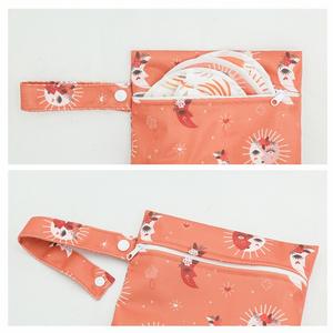 Kleine wasch bare Windeln Lagerung Organisieren Tasche Windel Kinderwagen Dry Tote Wieder verwendbarer Stoff Double Travel Water proof Wet Bag - Product Image 3