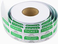 Billets de tombola Billets à double rouleau Billets de tombola numérotés consécutivement pour le dessin du prix de la fête de l'événement Talons perforés