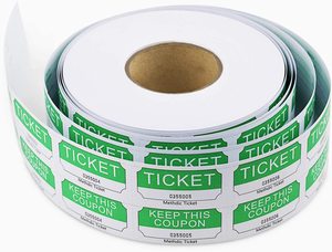 Vé Xổ Số vé CuộN đôi liên tiếp đánh số vé Xổ Số cho các sự kiện bên giải thưởng vẽ sơ khai đục lỗ - Product Image 4