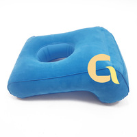 Oreiller gonflable floqué portable multifonction pour le bureau, doux pour la peau, pour un soutien confortable de la tête et de la colonne lombaire