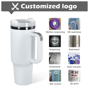 Tùy chỉnh 2nd Gen 40oz đôi tường cách nhiệt chân không bằng thép không gỉ cốc Laser khắc 40oz kim loại màu đen <span class=keywords><strong>Mug</strong></span> với màu đỏ - Product Image 4