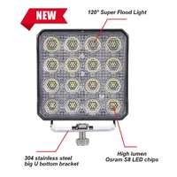 Sistemas de Iluminación Automotriz, Luz de Trabajo LED Cuadrada de 96W 6000K con Haz de Luz Amplio para Excavadora y Bulldozer
