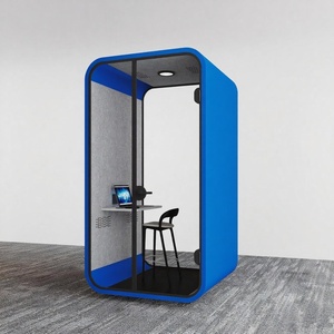 Cabine acoustique en acier insonorisée portable pour bureau, cabine téléphonique, cabine d'enregistrement pour l'apprentissage - Product Image 2