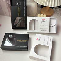 Boîte de rangement pour ongles recyclée avec doublure en éponge, présentoir pour faux ongles, conteneur de rangement pour salon de manucure, fournitures DIY à domicile, étuis d'emballage pour ongles