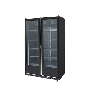 Enfriadores de Bebidas Comerciales Negros de Lujo, Refrigerador Vertical con Doble Puerta de Vidrio para Exhibición, para Restaurantes y Bares - Product Image 6