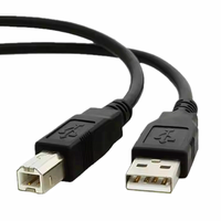 Kabel Printer USB 2.0 Super Cepat Berbahan Metal TPE Jacket PVC Braid Tipe A/B Male to Male untuk Daya, Data, dan Pengisian Daya Komputer