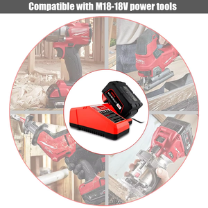 Adaptateur d'alimentation Forenpower 18V 6.0Ah Lithium-Ion avec 2 batteries pour perceuse, chargeur de batterie pour outil, certifié CE - Product Image 6