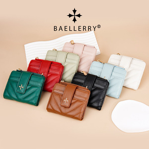 Portefeuille pour femme Baellerry rouge multifonctionnel avec fermeture éclair, porte-monnaie avec emplacements pour cartes et compartiment pour billets pour un usage quotidien - Product Image 4