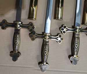 Épée maçonnique avec poignée en corne et fourreau blanc épée de cérémonie maçonnique <span class=keywords><strong>boussole</strong></span> carrée étui <span class=keywords><strong>gratuit</strong></span> Etsy - Product Image 3