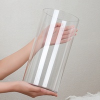 Aquarium ultra-blanc en acrylique pour poissons rouges, plusieurs tailles, petit cylindre, design en verre transparent pour salon, bureau, anti-chute