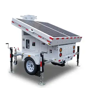 Surveillance Solar Trailer Mobile Solar Surveillance Generator Mobile Cctv Trailer