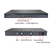 Routeur 1U en PVC pour montage en rack N2840 DDR3L MSATA 4 82583V 82574 Intel NIC LAN 4 ports LAN Petit appareil passerelle Pare-feu Pfsense