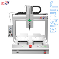 Machine de distribution de colle à seringue à double station et tête unique de haute précision avec pompe à moteur et boîte de vitesses - Garantie 1 an