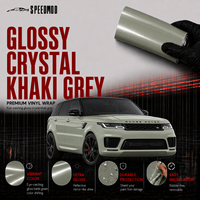 Film PPF SPEEDMOD gris kaki brillant effet cristal 7,5 mil auto-réparant en TPU pour protection et changement de couleur de carrosserie automobile 1,52 m x 15 m – Direct Usine