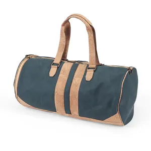 High Quality Eco Friendly Vegan cork travel bags weekender carry on workout duffel bag