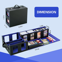 Boîte de rangement Commander pour TCG, capacité de 400+ cartes à double pochette, boîte de rangement 5 en 1 avec fenêtres de visualisation, plateau à dés, poignée