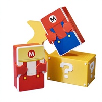 Boîte à lunch portable pour enfants, en plastique, en forme de Mario, à double compartiment, compatible micro-ondes, capacité 800-1000 ml, pour pique-nique en plein air