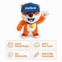 Porte-clés Mascotte Renard Personnalisé en Peluche OEM ODM, Pendentif Animal Mignon en Peluche, Breloque de Sac, Cadeau Promotionnel avec Broderie de Logo