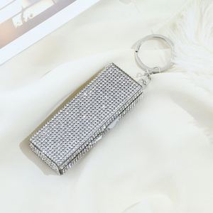 The New Diamond-inlaid <b>Small</b> Medicine <b>Box</b> Keychain Creative Full of Diamonds Portable Aluminum Medicine Can <b>Storage</b> <b>Box</b> - Product Image 4