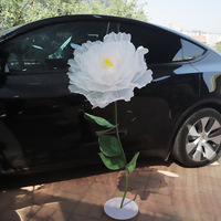 Grande fleur artificielle de pivoine en soie unie, réaliste, faite à la main, longue durée, moderne, pour décoration de mariage et de remise de diplôme