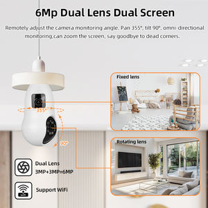 3MP图雅遥控双镜头E27端口无线灯泡闭路电视摄像机，带夜视运动检测和云存储 - Product Image 6