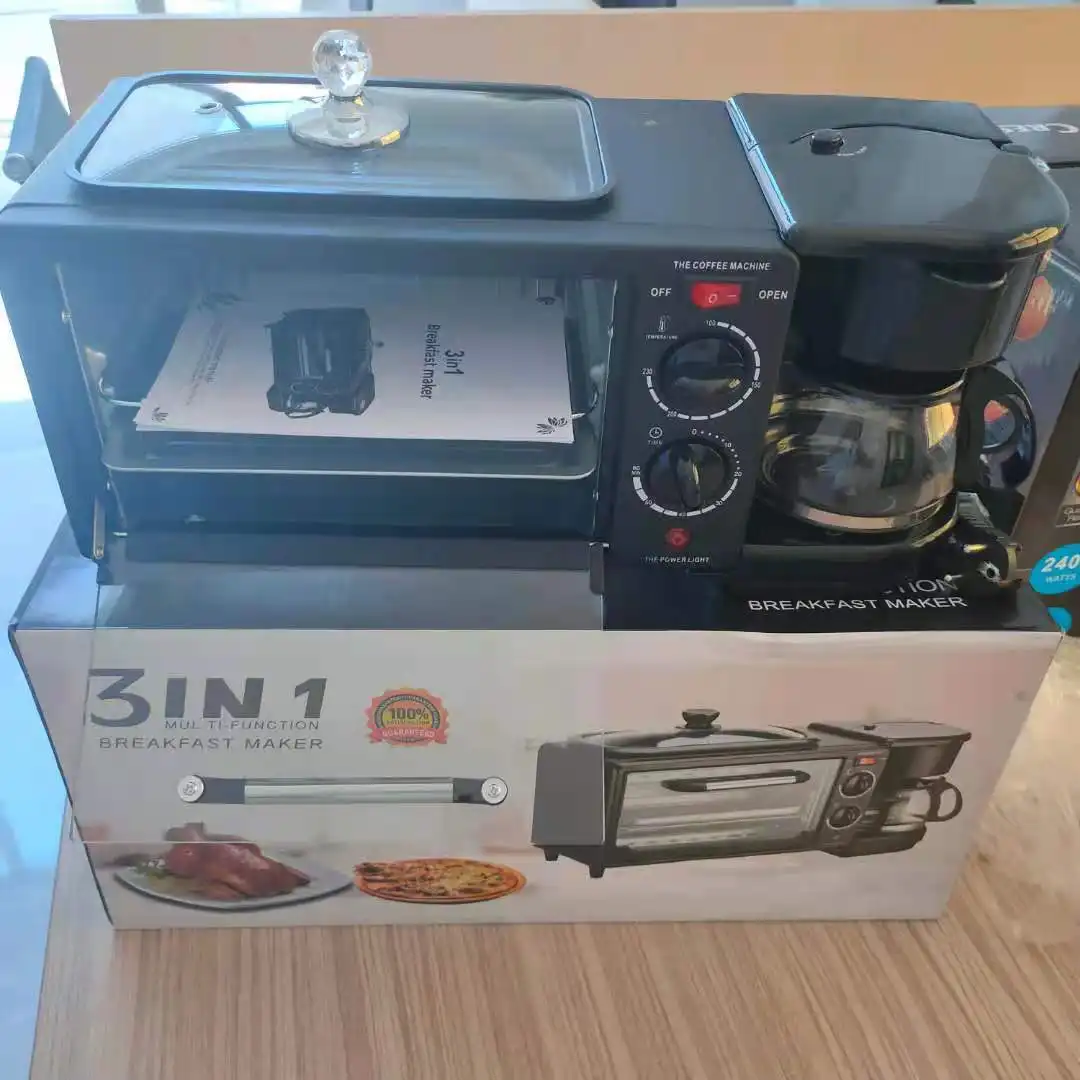 Nieuwe Stijl Multifunctionele 5 In 1 Sandwich Maker Elektrische Broodrooster Oven 3 In 1 Ontbijt Maker Voor Familie Gebruik