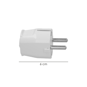 Spina Schuko a 2 Poli con Messa a Terra 16 Ampere Bianca - Product Image 2