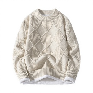 Suéter de Hombre para Otoño 2025, Cuello Redondo, Tejido Grueso, Diseño Moderno, Lana/Acrílico - Product Image 2