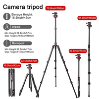Trépied monopode professionnel ZOMEI Q173 en alliage d'aluminium avec bouton de verrouillage, design portable, capacité de charge de 5 kg pour appareil photo reflex numérique, projecteur, photographie