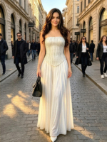 Robe longue bohème en chiffon pour femme, sans manches, coupe A, vintage, robe de fête, cocktail, plage et mariage, personnalisé