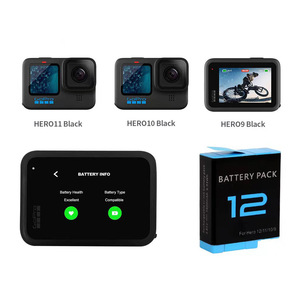 Batería de litio de repuesto de 1800mAh para cámara <span class=keywords><strong>GoPro</strong></span> HERO 12 <span class=keywords><strong>11</strong></span> 10 9, accesorio para cámara de 21/2" - Product Image 4