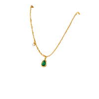 Collier en acier inoxydable plaqué or 18 carats avec zircon, luxe léger et étincelant, idéal pour le quotidien, le bureau, les tenues décontractées, les soirées entre amis