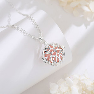 Collar Musical <span class=keywords><strong>de</strong></span> Circonita Cúbica <span class=keywords><strong>de</strong></span> Moda Changda, <span class=keywords><strong>Llamador</strong></span> <span class=keywords><strong>de</strong></span> <span class=keywords><strong>Ángeles</strong></span> para <span class=keywords><strong>Embarazo</strong></span>, Bola <span class=keywords><strong>de</strong></span> Armonía, Campanilla <span class=keywords><strong>de</strong></span> Ángel para Bodas - Product Image 4