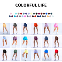 Pantalones cortos deportivos sin costuras de secado rápido y transpirable de alta elasticidad para mujer, mallas cortas de cintura baja para gimnasio y Fitness, pantalones cortos de Yoga