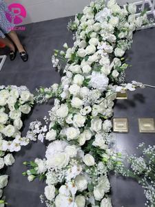 Ivoire blanc fleur coureur fleur rangée mariage centres <span class=keywords><strong>de</strong></span> <span class=keywords><strong>table</strong></span> fête événements décoration soie artificielle Rose <span class=keywords><strong>chemin</strong></span> <span class=keywords><strong>de</strong></span> <span class=keywords><strong>table</strong></span> - Product Image 6